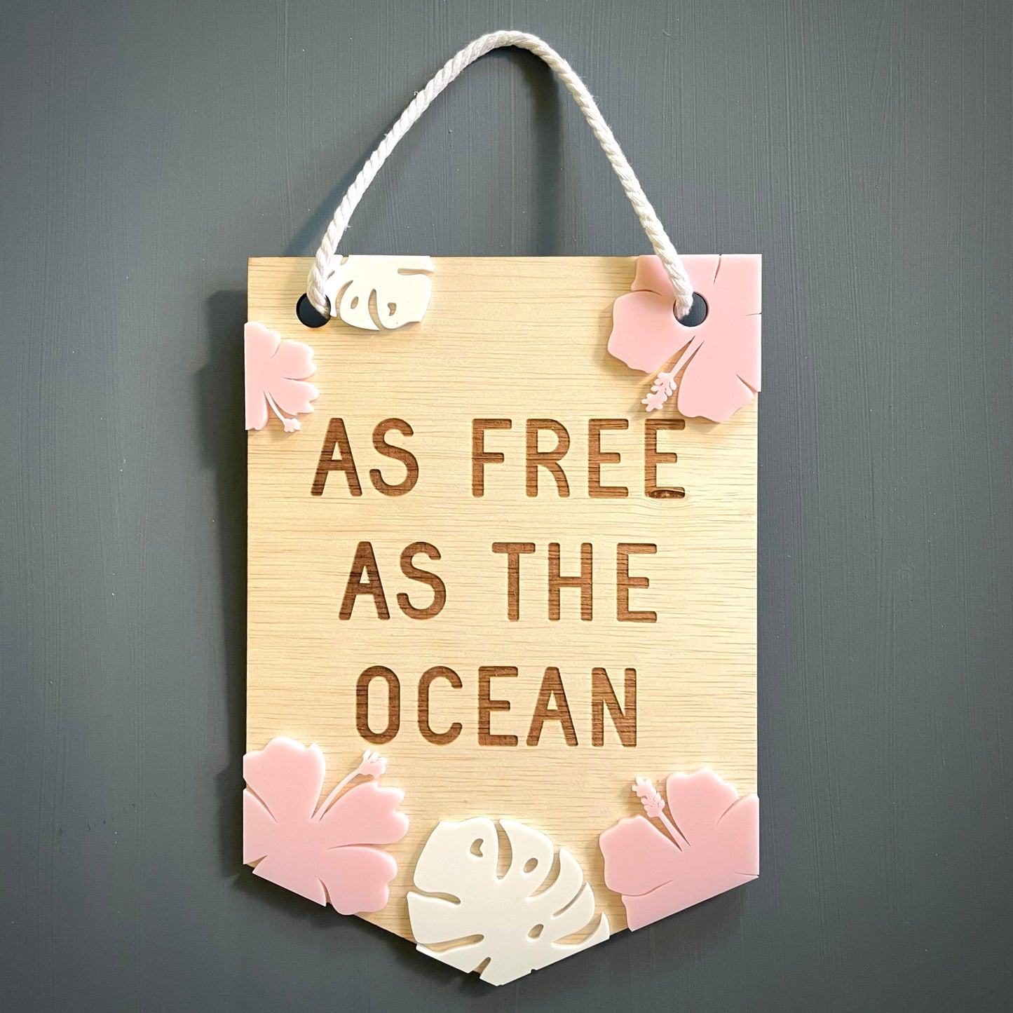 Surfing Plaque | Floral Design