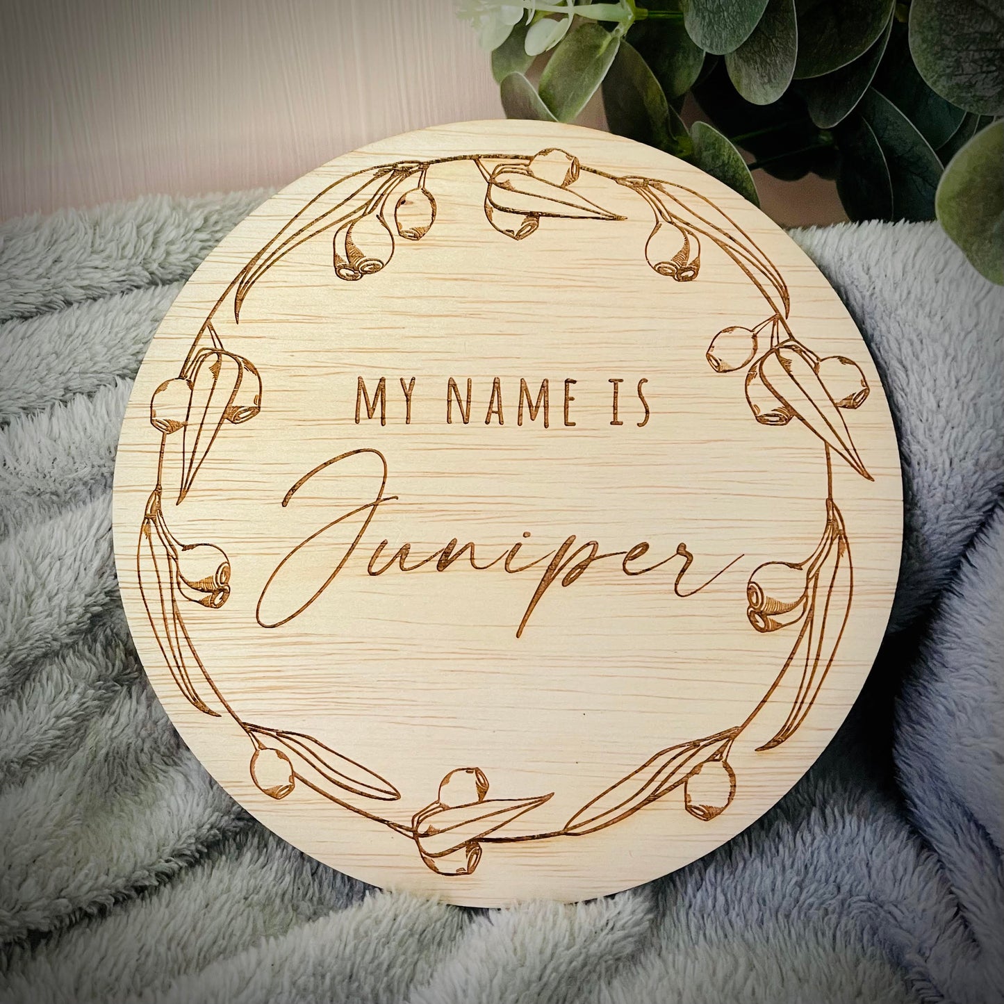 Baby Essentials | Eucalyptus Personalised Name Sign