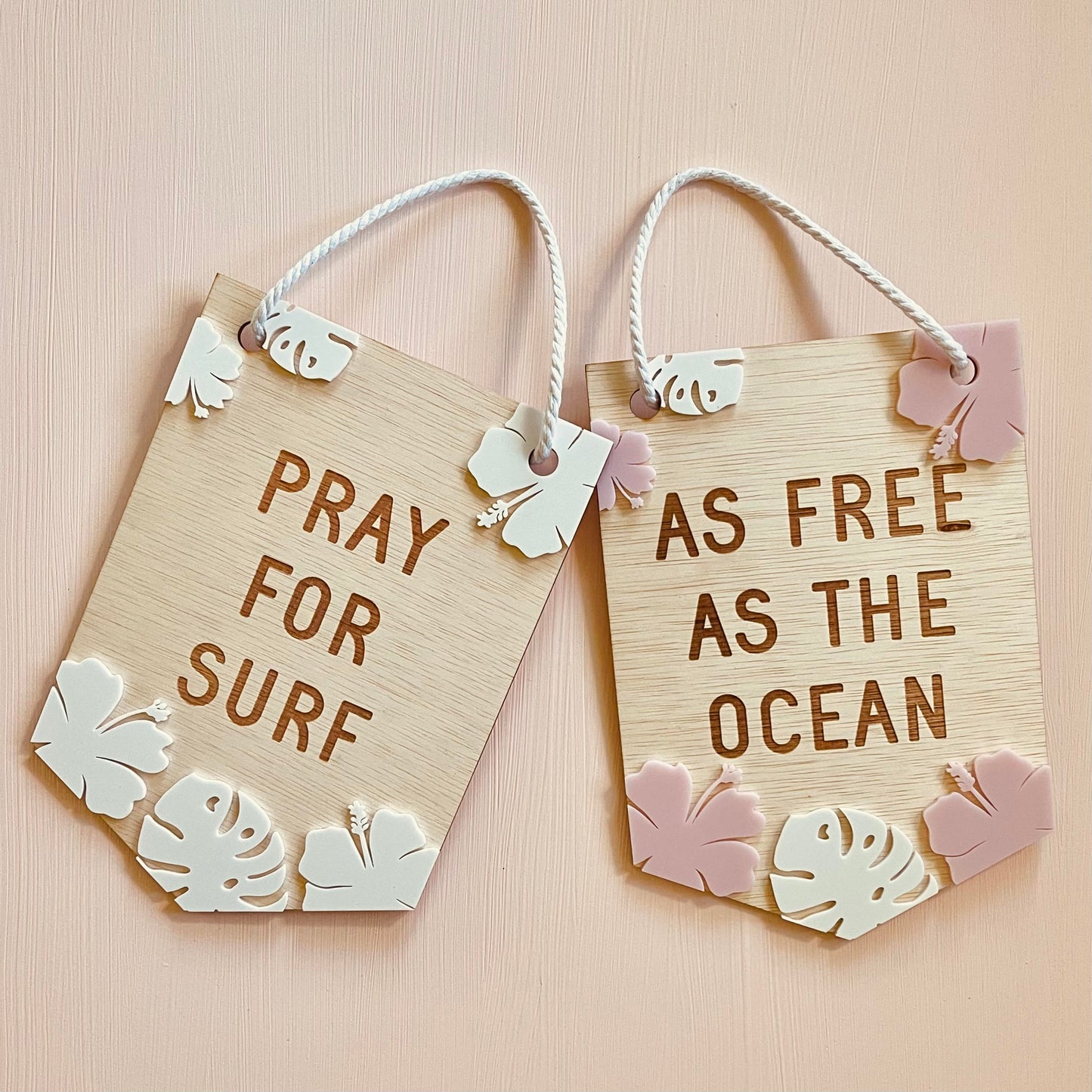 Surfing Plaque | Floral Design