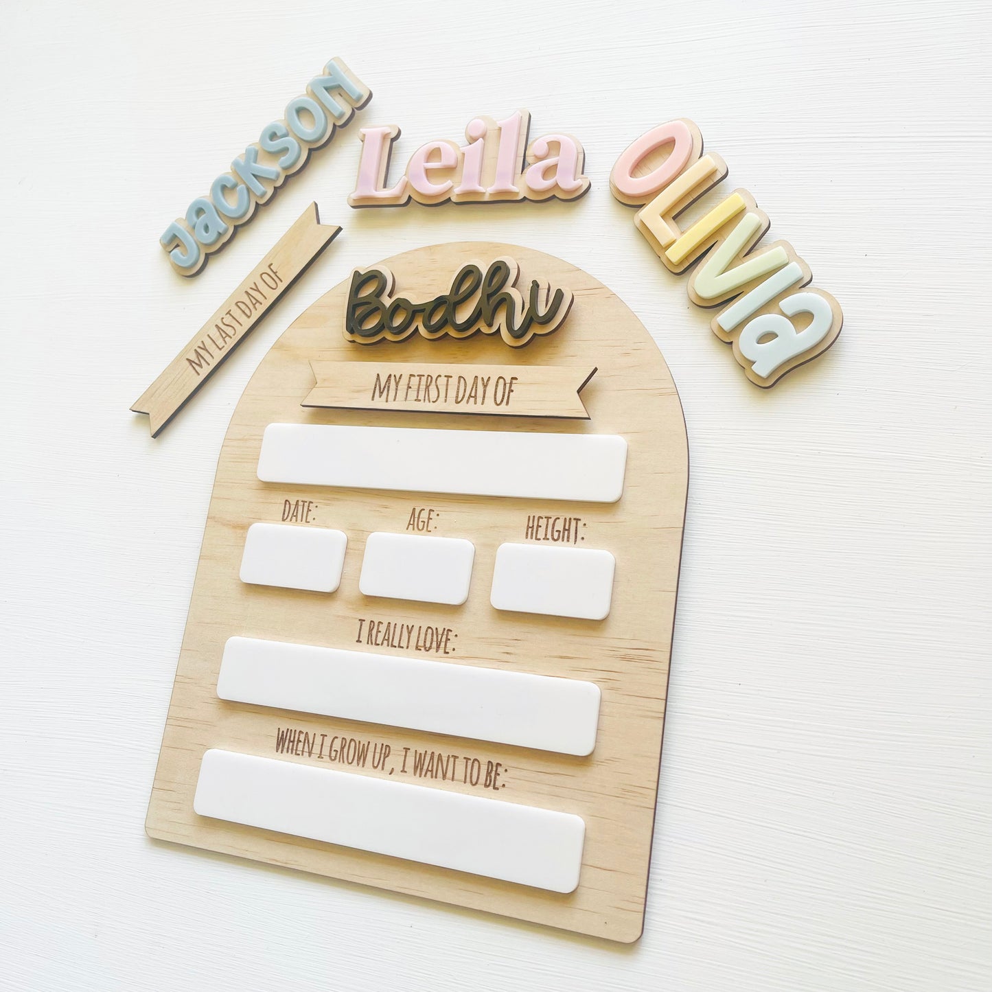 Kids | School Essentials | First Day of School Boards