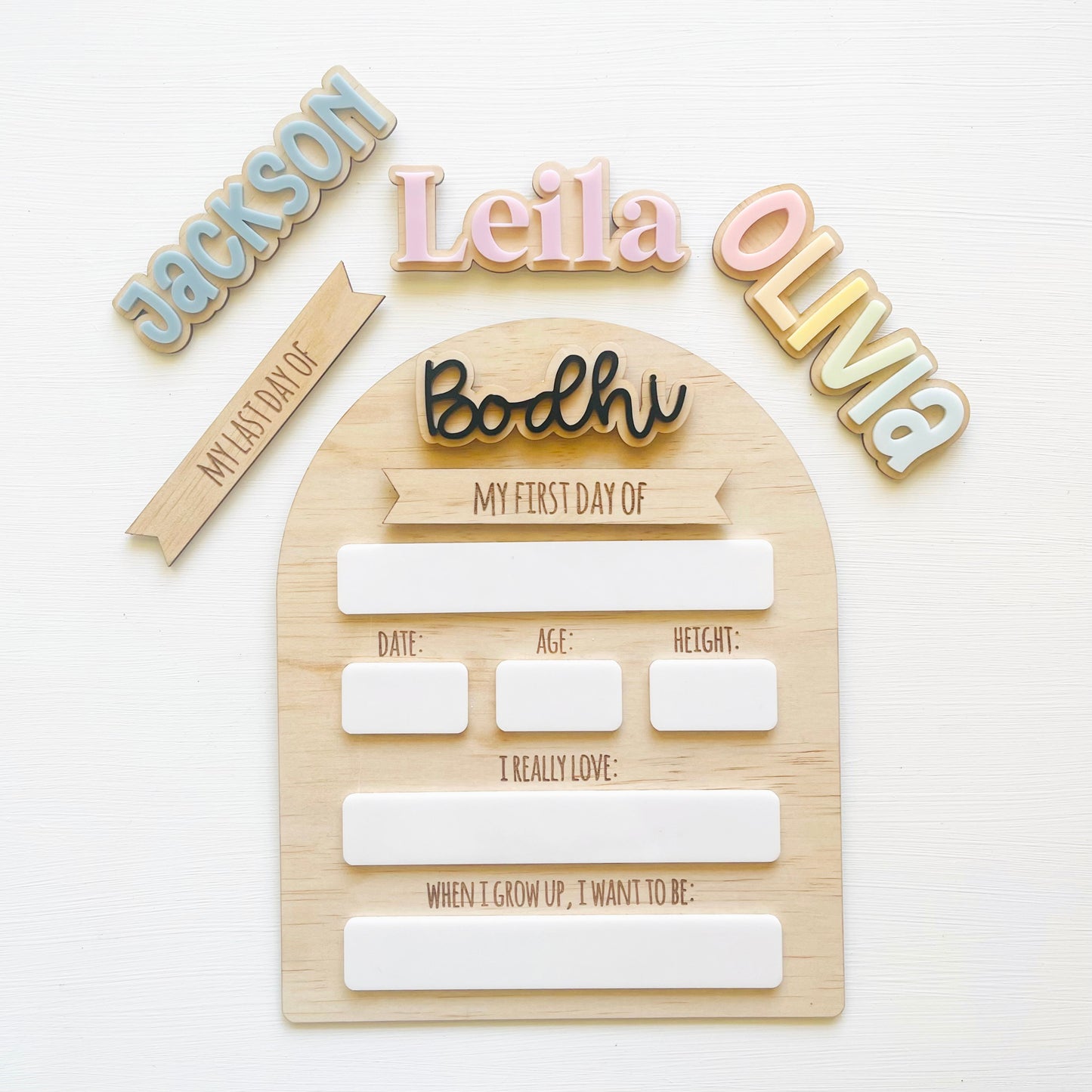 Kids | School Essentials | First Day of School Boards