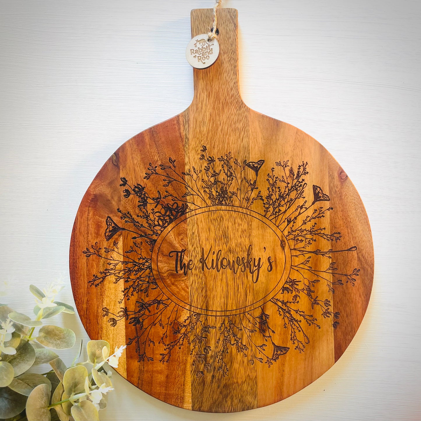 Elegant grazing board with wildflower patterns, customizable for a unique and thoughtful gif