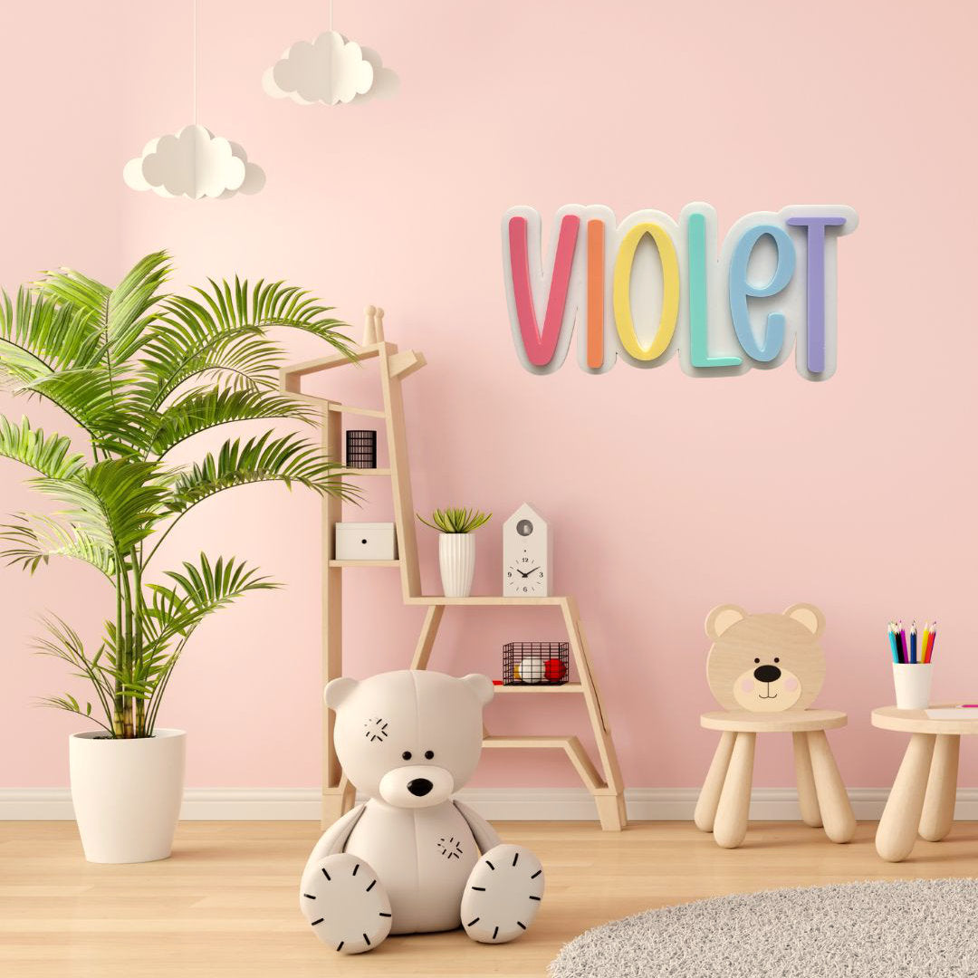 Kids | Layered Rainbow/Ombre Acrylic Name Plaque