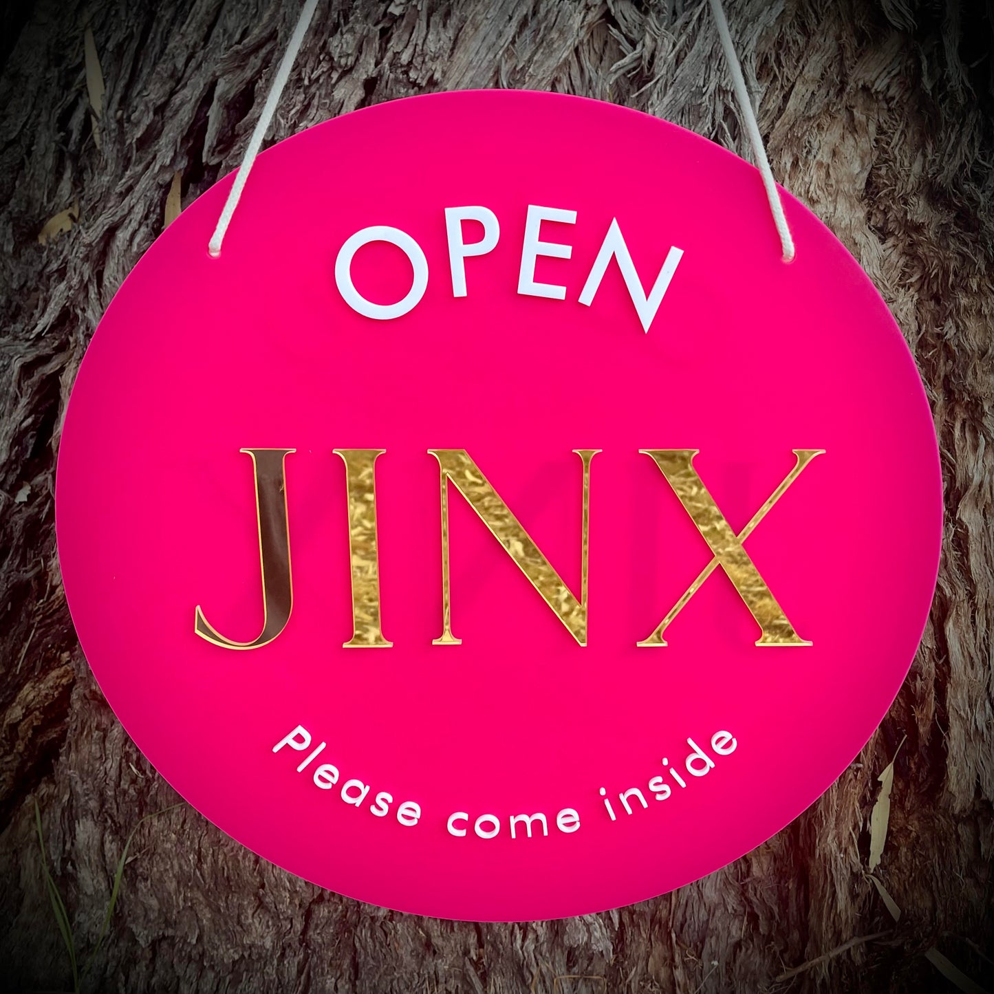 Business | Acrylic Logo Plaques Double-sided Open/Closed Sign