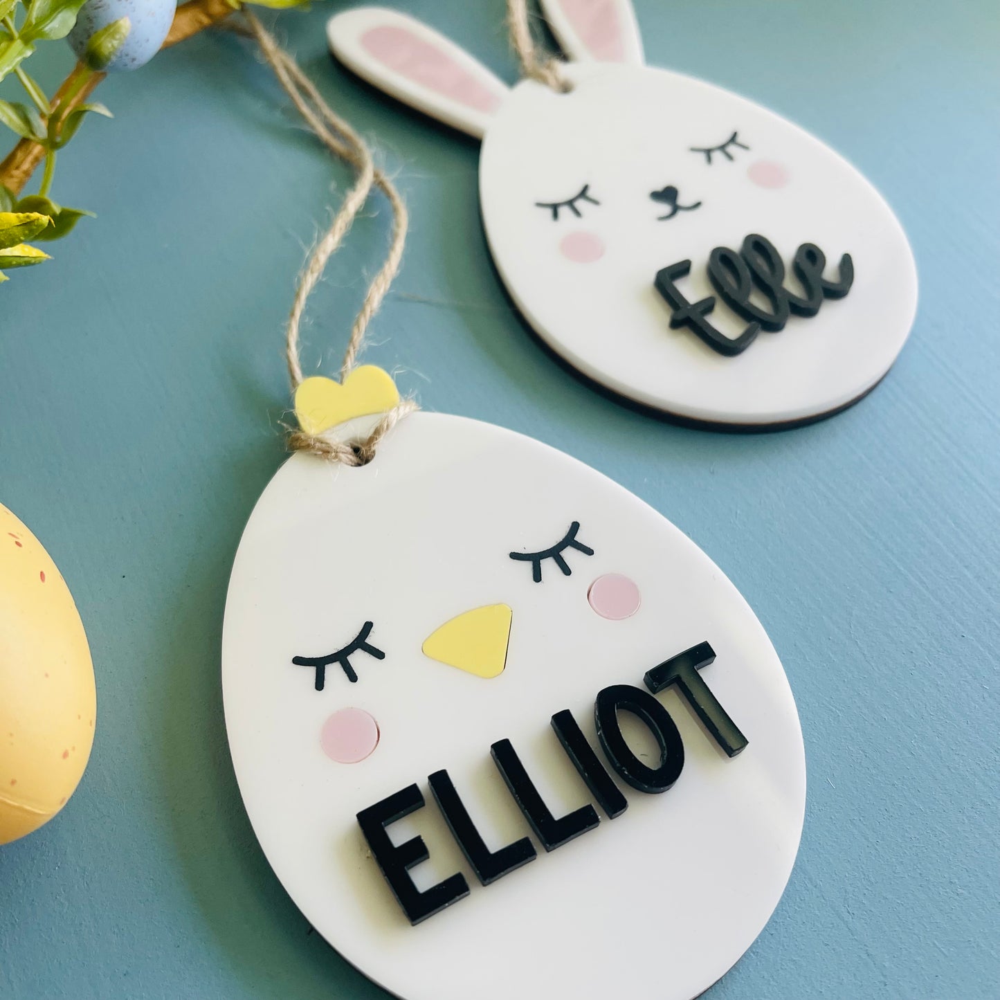 Easter | Acrylic Bunny or Chick Basket Tag