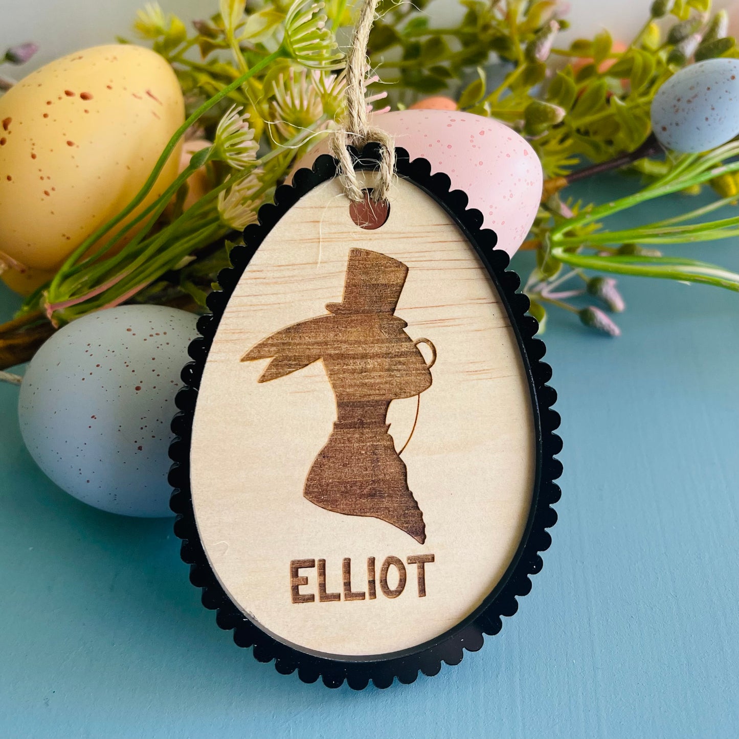 Easter | Cameo Engraved Basket Tag