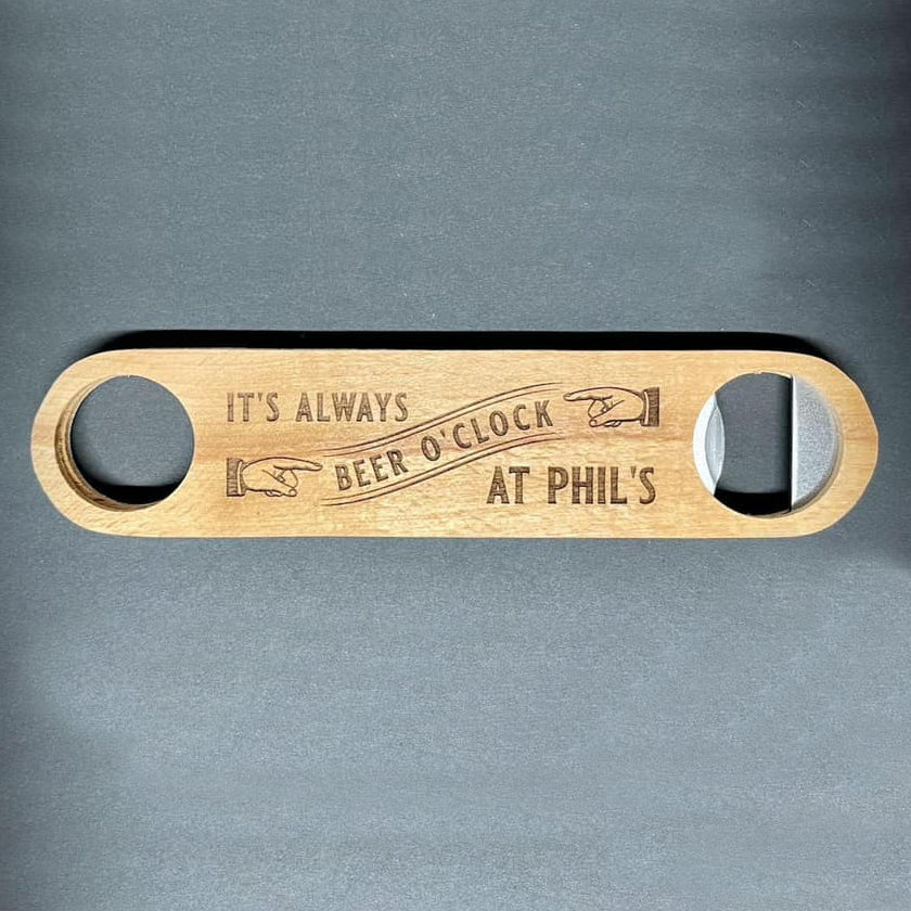 Gifts | Bottle Opener - It is always Beer 'o' Clock Personalised