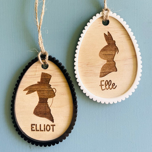 Easter | Cameo Engraved Basket Tag