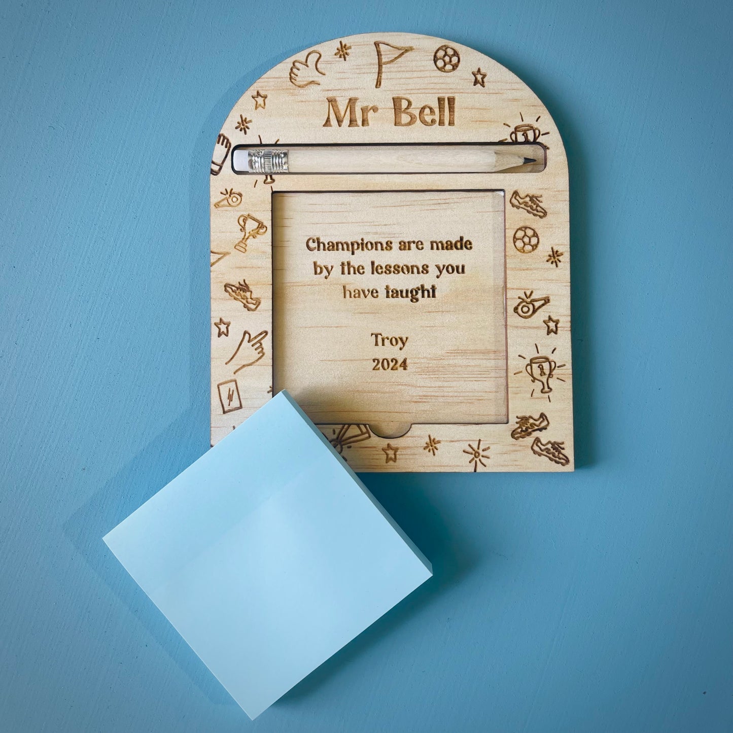 Teacher Gifts | Sports Theme Sticky Note Holder