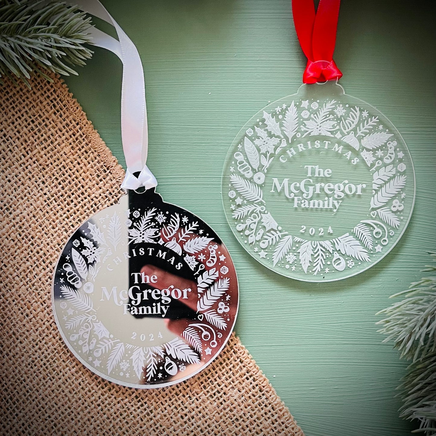Christmas | Family Bauble Wreath Design