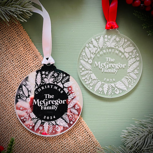 Christmas | Family Bauble Wreath Design