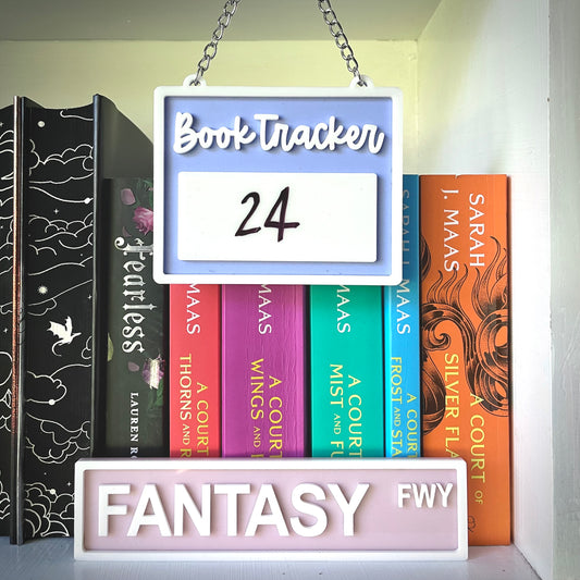 Library Sign | Hanging Book Tracker – Update As You Go | Reusable Acrylic Sign