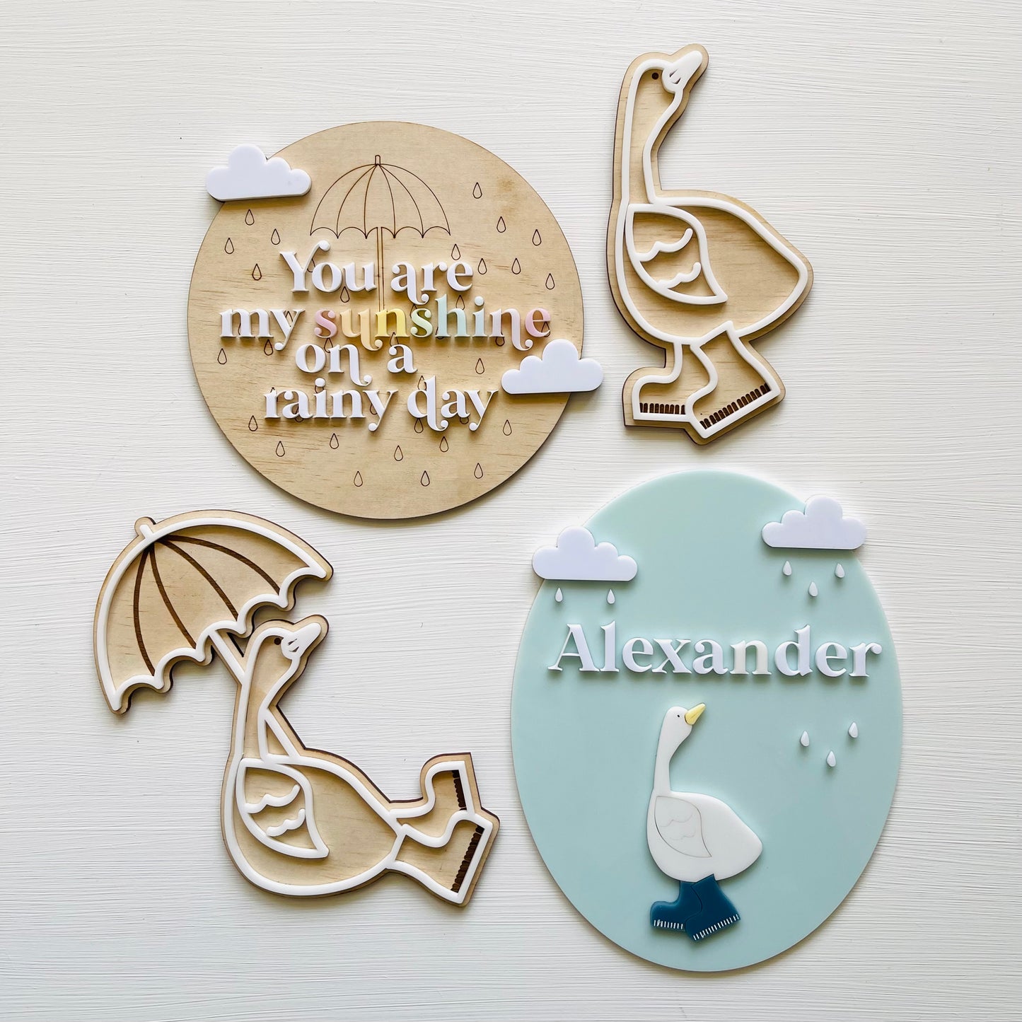 Kids & Babies | Little Goose Collection | Standing Goose Name Plaque