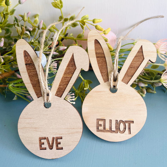 Easter | Bunny Engraved Basket Tag