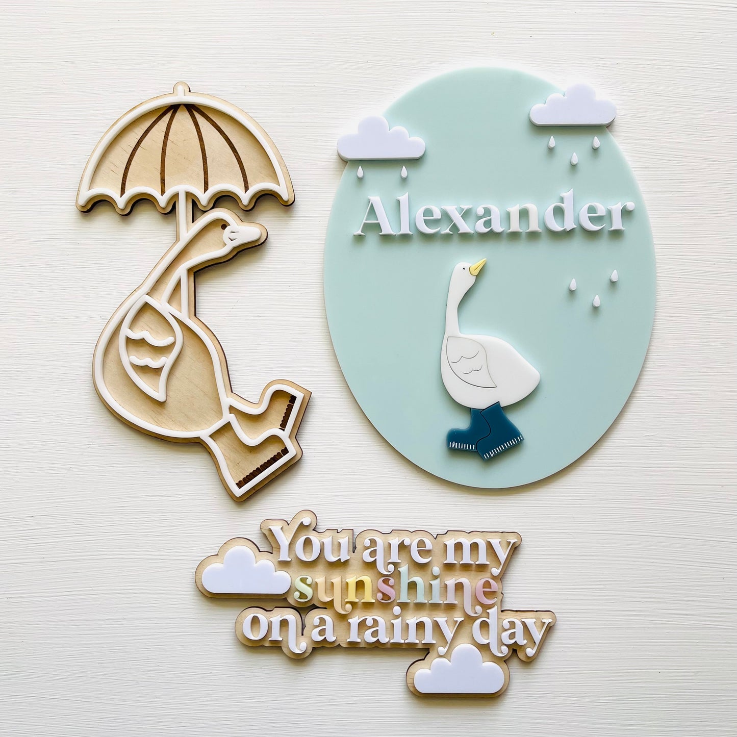 Kids & Babies | Little Goose Collection | Standing Goose Name Plaque