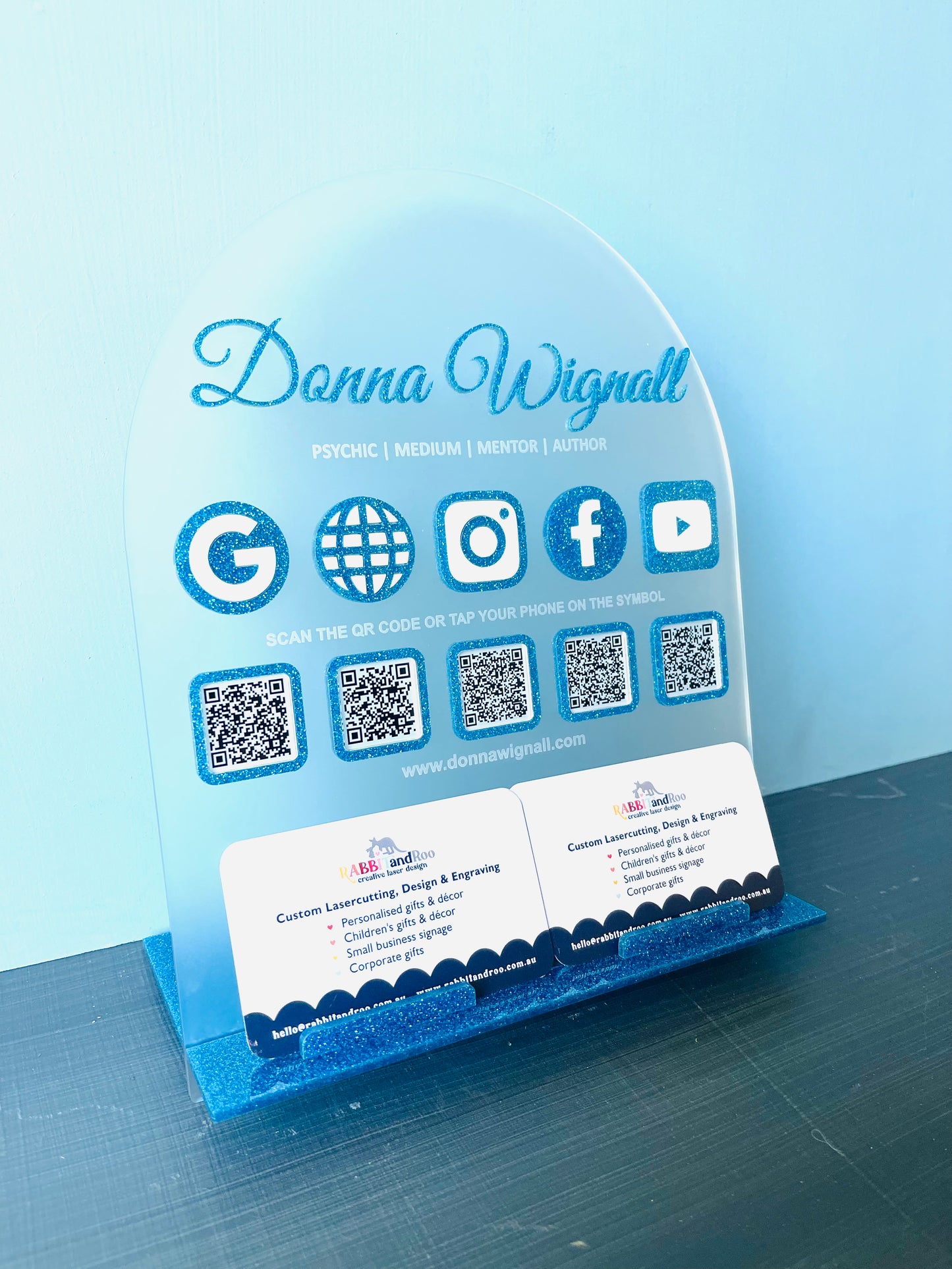 Business | NFC Smart Tag & QR Code Business Card Stand
