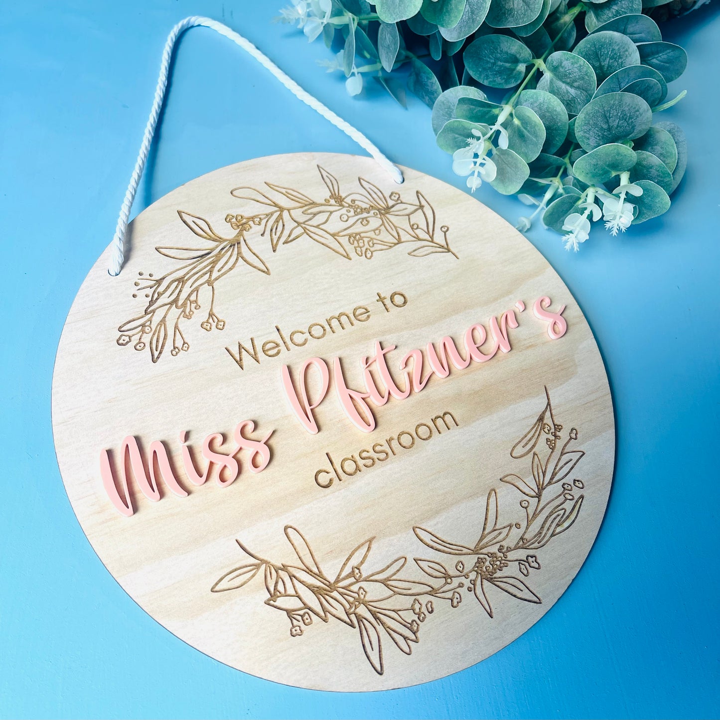 Teacher Gifts | Teacher's Plaque - Eucalyptus