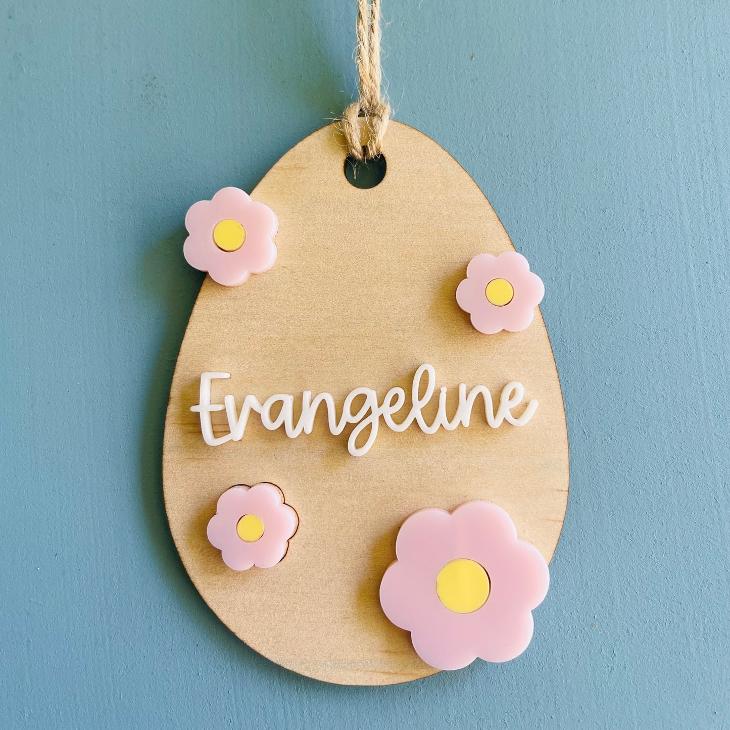 Easter | Floral or Carrot Wooden Basket Tag