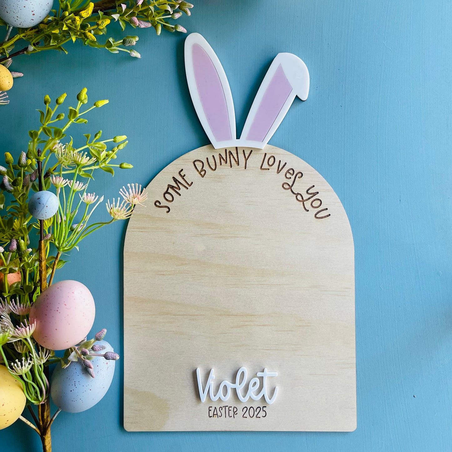 Easter | Baby Footprints Plaque | Easter Bunny