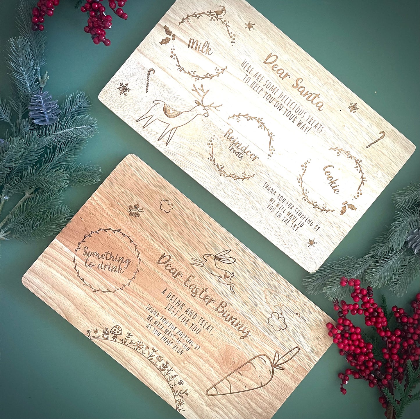 Seasonal | Double-sided Easter & Christmas Treat Board