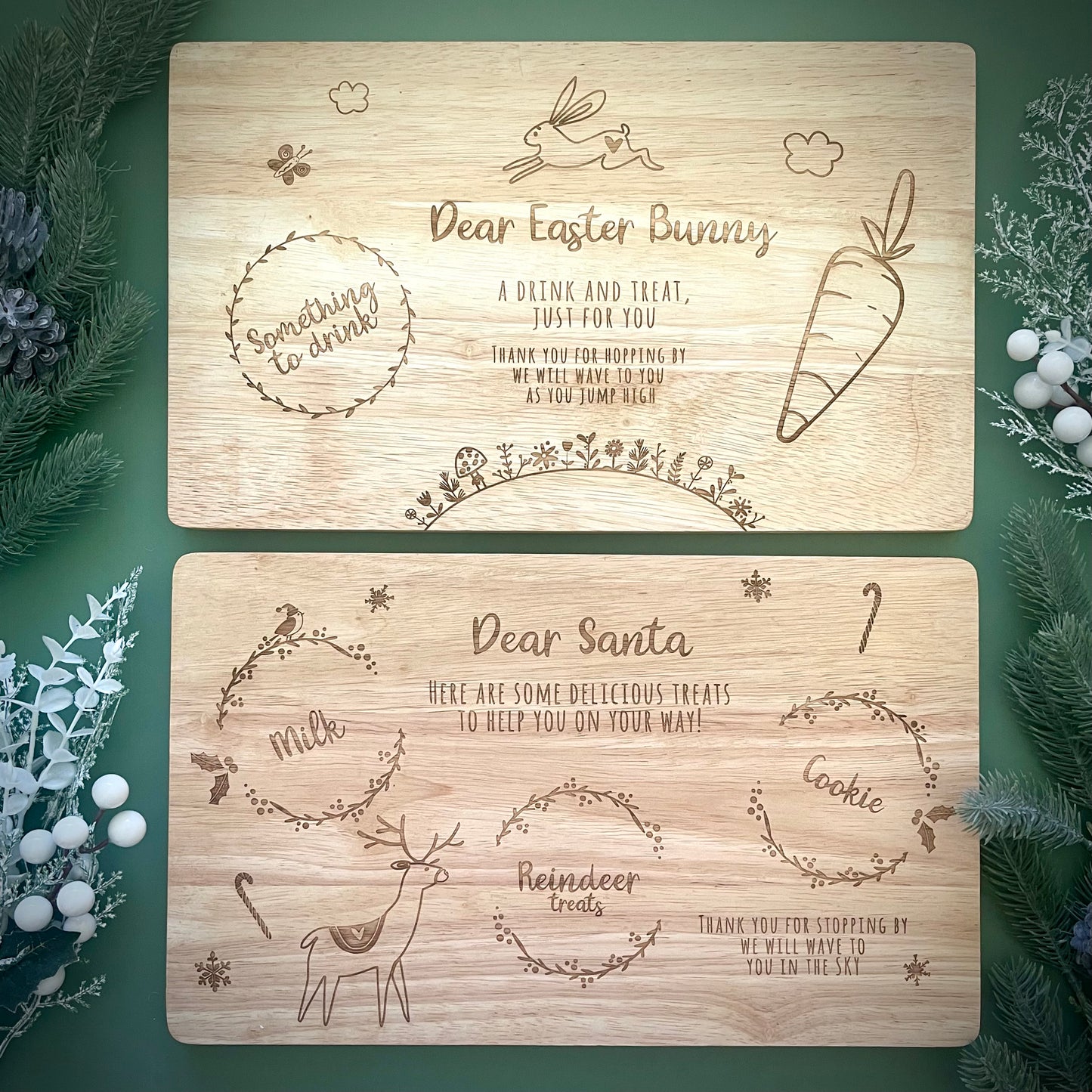 Seasonal | Double-sided Easter & Christmas Treat Board