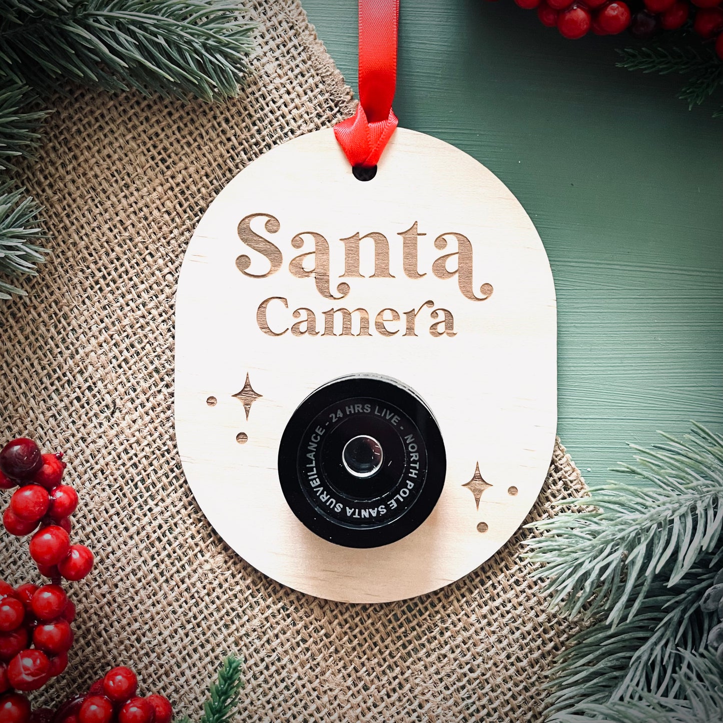 Christmas | Santa Camera Ornament