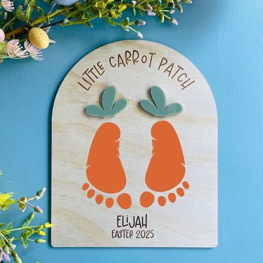 Easter | Baby Footprints Plaque | Little Carrot Patch