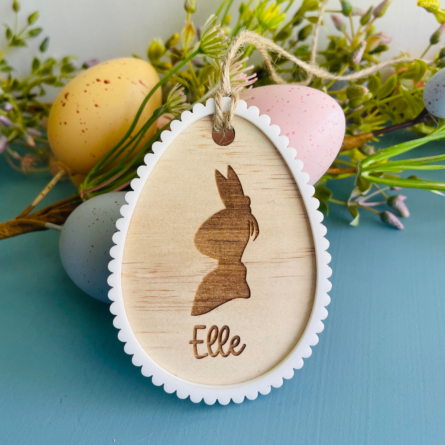 Easter | Cameo Engraved Basket Tag