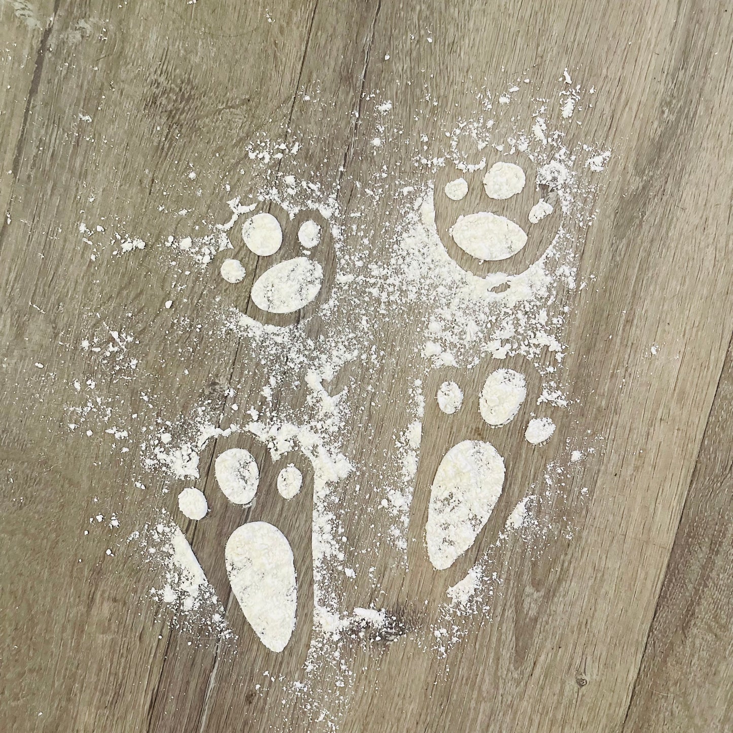 Easter | Bunny Paw Prints Stencil