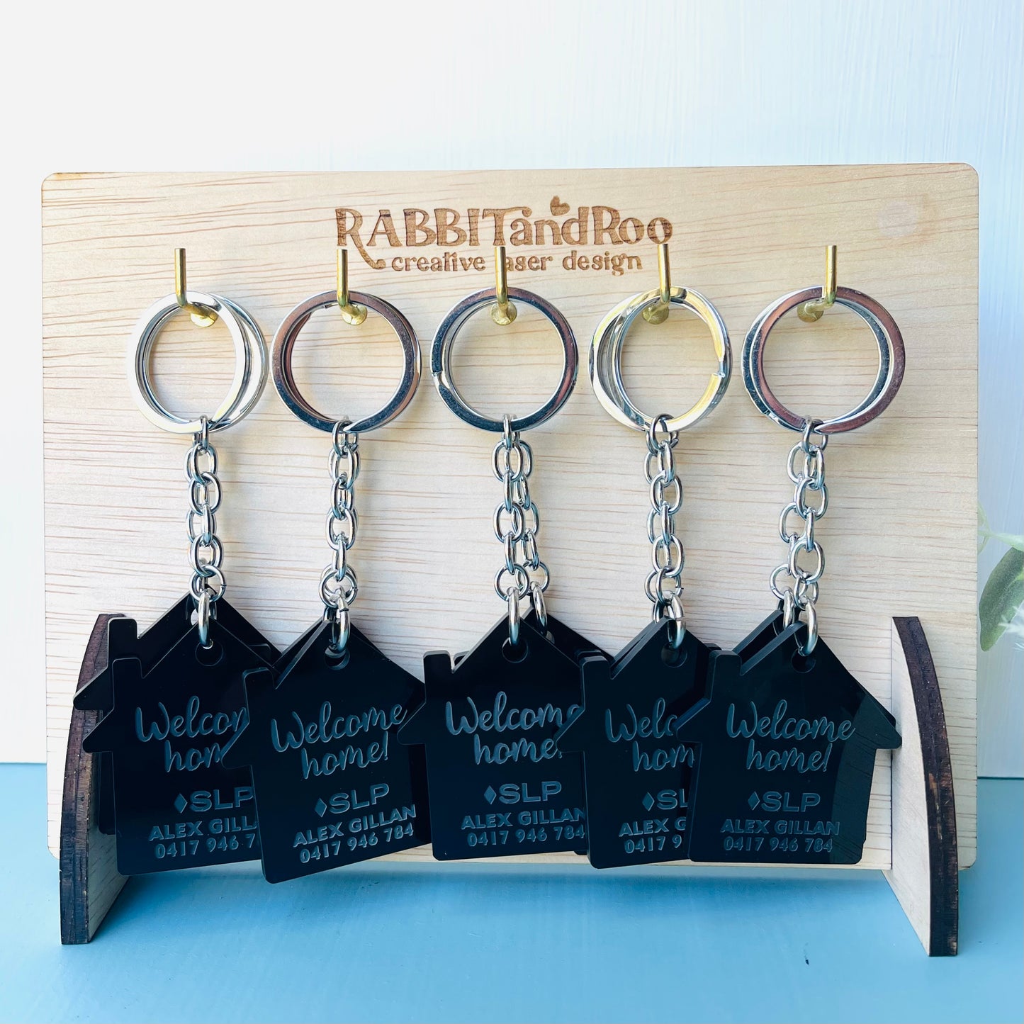 Corporate | Realtor House Keyring – Engraved Acrylic