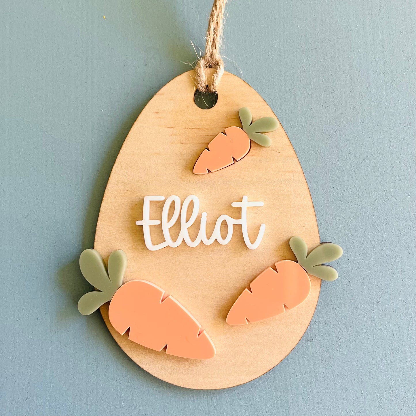 Easter | Floral or Carrot Wooden Basket Tag