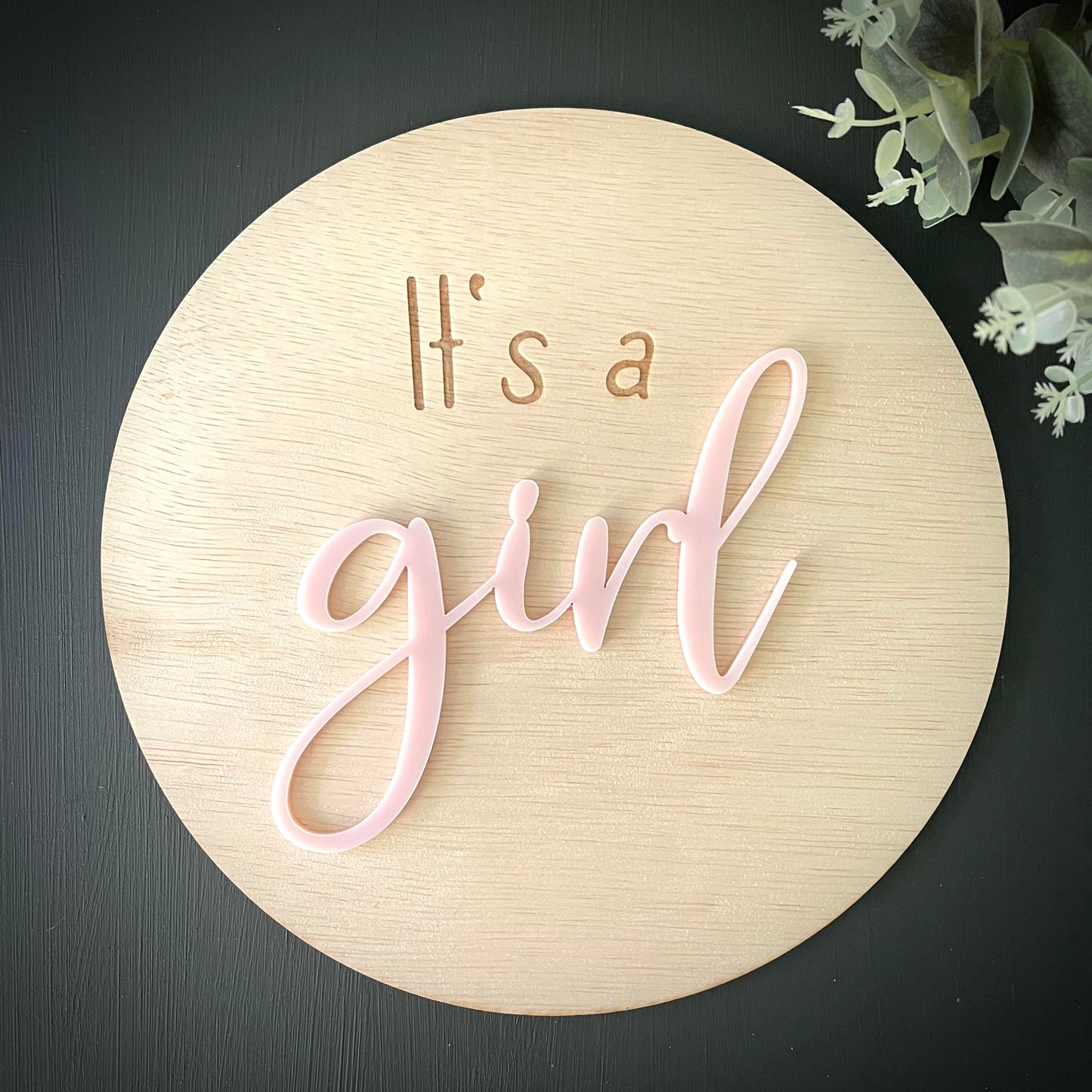 Baby Essentials | Gender Reveal Announcement Plaque